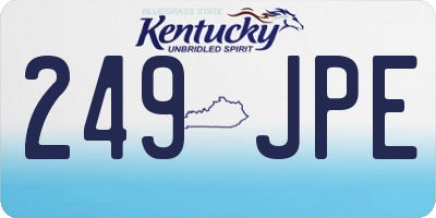 KY license plate 249JPE