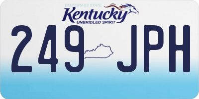 KY license plate 249JPH