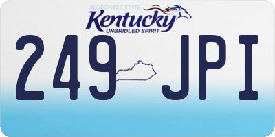 KY license plate 249JPI