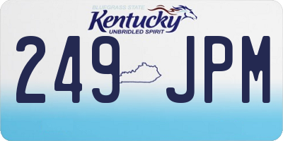 KY license plate 249JPM