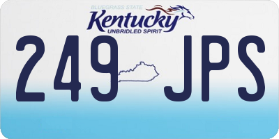 KY license plate 249JPS