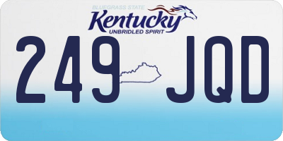 KY license plate 249JQD