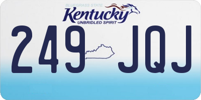 KY license plate 249JQJ