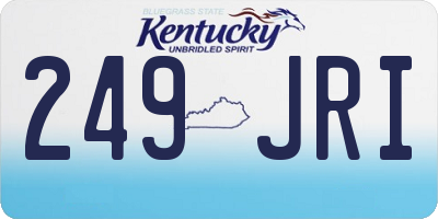 KY license plate 249JRI