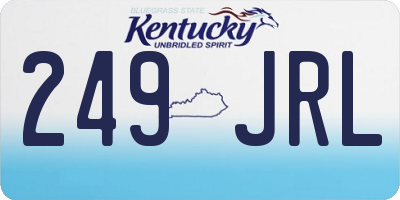 KY license plate 249JRL