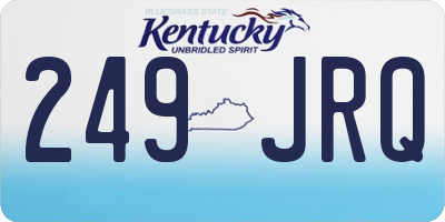 KY license plate 249JRQ