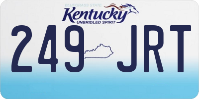 KY license plate 249JRT