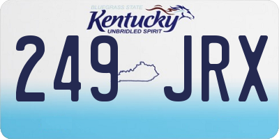 KY license plate 249JRX