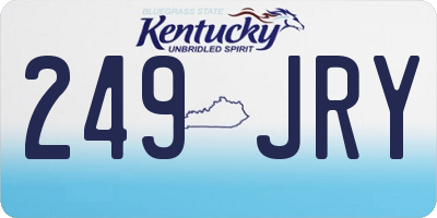 KY license plate 249JRY