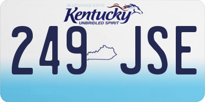 KY license plate 249JSE
