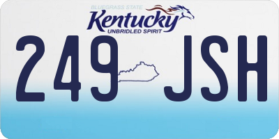 KY license plate 249JSH