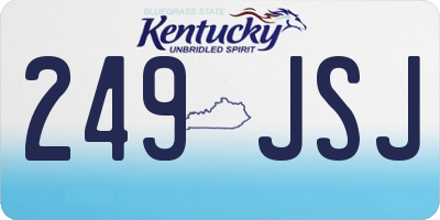 KY license plate 249JSJ