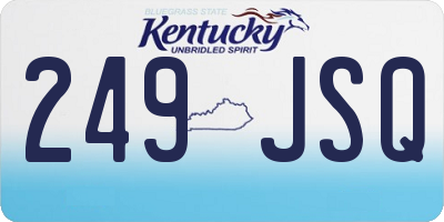 KY license plate 249JSQ