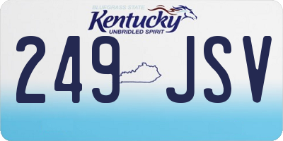 KY license plate 249JSV