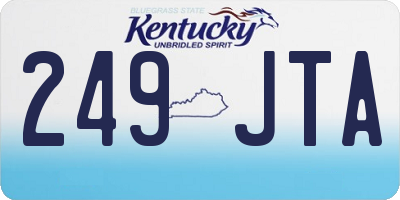 KY license plate 249JTA