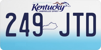 KY license plate 249JTD