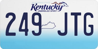 KY license plate 249JTG