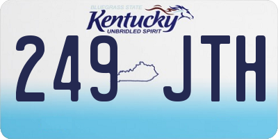 KY license plate 249JTH