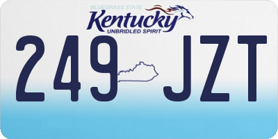 KY license plate 249JZT