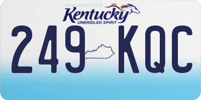KY license plate 249KQC