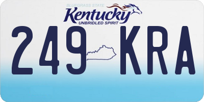 KY license plate 249KRA