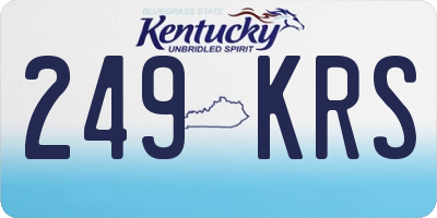 KY license plate 249KRS