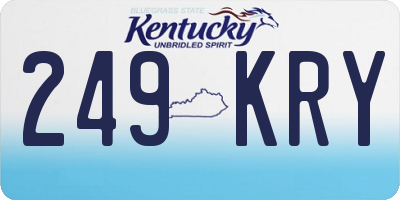 KY license plate 249KRY