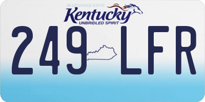 KY license plate 249LFR