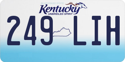 KY license plate 249LIH