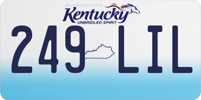 KY license plate 249LIL