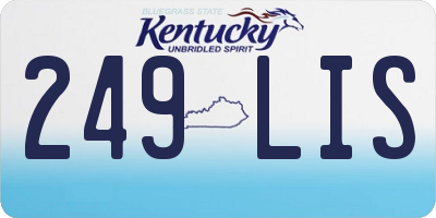 KY license plate 249LIS