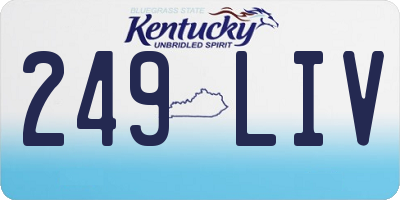 KY license plate 249LIV