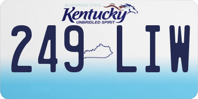KY license plate 249LIW