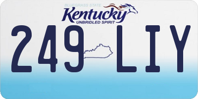 KY license plate 249LIY