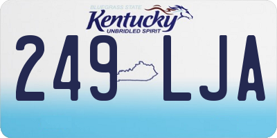 KY license plate 249LJA