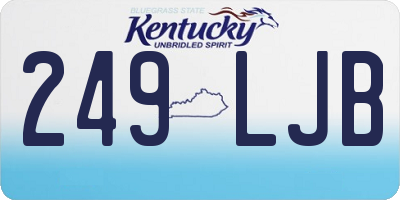 KY license plate 249LJB