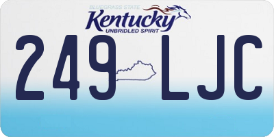 KY license plate 249LJC