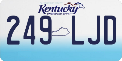 KY license plate 249LJD