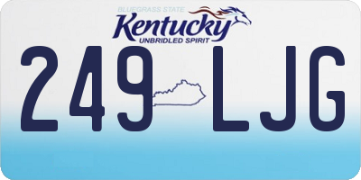 KY license plate 249LJG