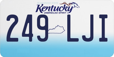 KY license plate 249LJI