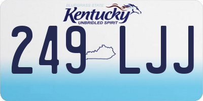 KY license plate 249LJJ
