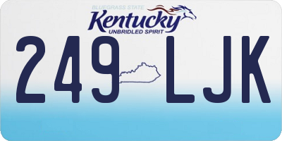 KY license plate 249LJK