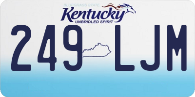 KY license plate 249LJM