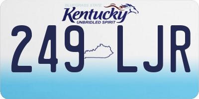 KY license plate 249LJR
