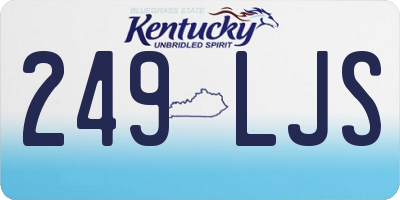 KY license plate 249LJS