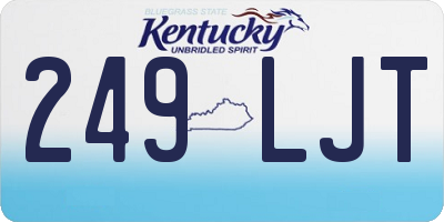 KY license plate 249LJT