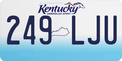 KY license plate 249LJU