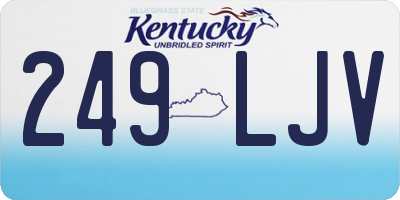 KY license plate 249LJV