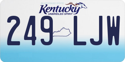 KY license plate 249LJW