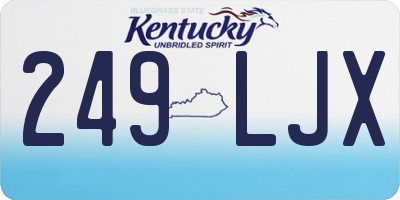 KY license plate 249LJX